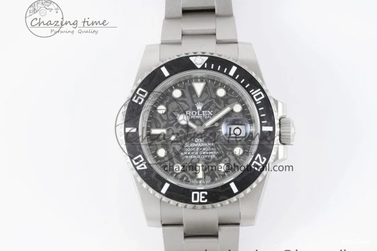 MiroTime 0219 Submariner Sandblasted DIWF Best Edition Carbon Bezel Carbon Dial Dial on SS Bracelet VR ModernLook 2064